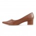 Scarpin Usaflex Salto Bloco Feminino Marrom / Marrom