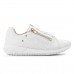 Tênis Usaflex Casual Ziper Feminino Branco / Dourado