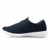 Tênis Usaflex Slip On Elastano Feminino Marinho / Branco
