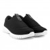 Tênis Usaflex Slip On Elastano Feminino Preto / Branco