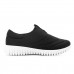Tênis Usaflex Slip On Elastano Feminino Preto / Branco