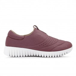 Tênis Usaflex Slip On Elastano Feminino Rosê / Lilás