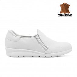 Tênis Usaflex Slip On Zíper Feminino Branco