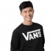 Moletom Vans Classic Crew LL Masculino Preto / Branco