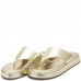 Chinelo Papete Via Uno Flatform Feminino Dourado