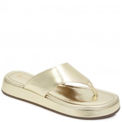Chinelo Papete Via Uno Flatform Feminino Dourado