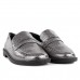 Mocassim Via Uno Craquelado Feminino Prata / Preto