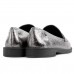 Mocassim Via Uno Craquelado Feminino Prata / Preto