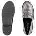 Mocassim Via Uno Craquelado Feminino Prata / Preto