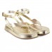 Sandália Papete Via Uno Flatform Feminina Dourado