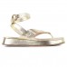 Sandália Papete Via Uno Flatform Feminina Dourado