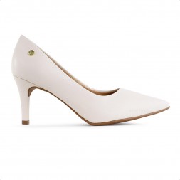 Scarpin Via Uno Bico Fino Feminino Off White