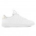 Tênis Via Uno Moda Microfuros Feminino Branco / Dourado