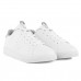 Tênis Via Uno Moda Microfuros Feminino Branco / Prata