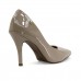 Scarpin Vizzano Bico Fino Verniz Bege