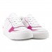 Tênis Vizzano Casual Feminino Branco / Rosa Chock