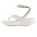 Sandália Vizzano Anabela Com Fivela Feminina Off White / Branco