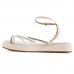Sandália Vizzano Papete Plataforma Flats Feminina Off White / Bege
