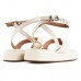 Sandália Vizzano Papete Plataforma Flats Fivela Feminina Off White