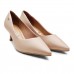 Scarpin Vizzano Bico Fino Salto Baixo Feminino Bege