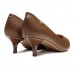 Scarpin Vizzano Bico Fino Salto Baixo Feminino Marrom Escuro
