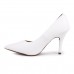 Scarpin Vizzano Salto Alto Bico Fino Branco / Branco