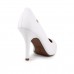 Scarpin Vizzano Salto Alto Bico Fino Branco / Branco