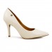 Scarpin Vizzano Salto Alto Bico Fino Creme / Creme