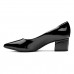 Scarpin Vizzano Salto Médio Bico Fino Verniz Preto