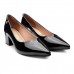 Scarpin Vizzano Salto Médio Bico Fino Verniz Preto