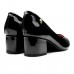 Scarpin Vizzano Salto Médio Bico Fino Verniz Preto