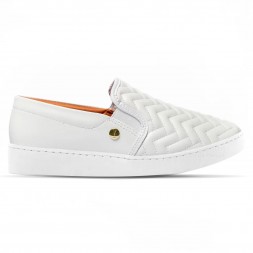 Tênis Vizzano Slip On  Elástico Branco / Branco